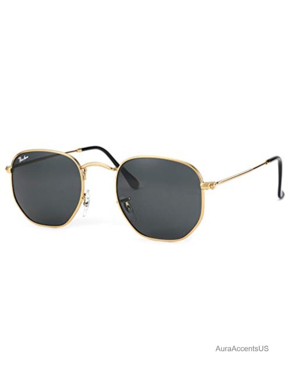 Hexagonal Square Sunglasses Glass Lenses UV400 Unisex